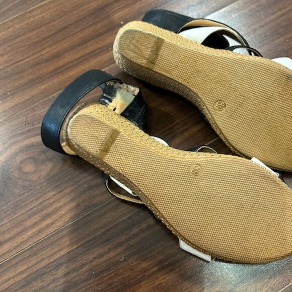 Black and White Wedge Shoes - Picture 3 of 3